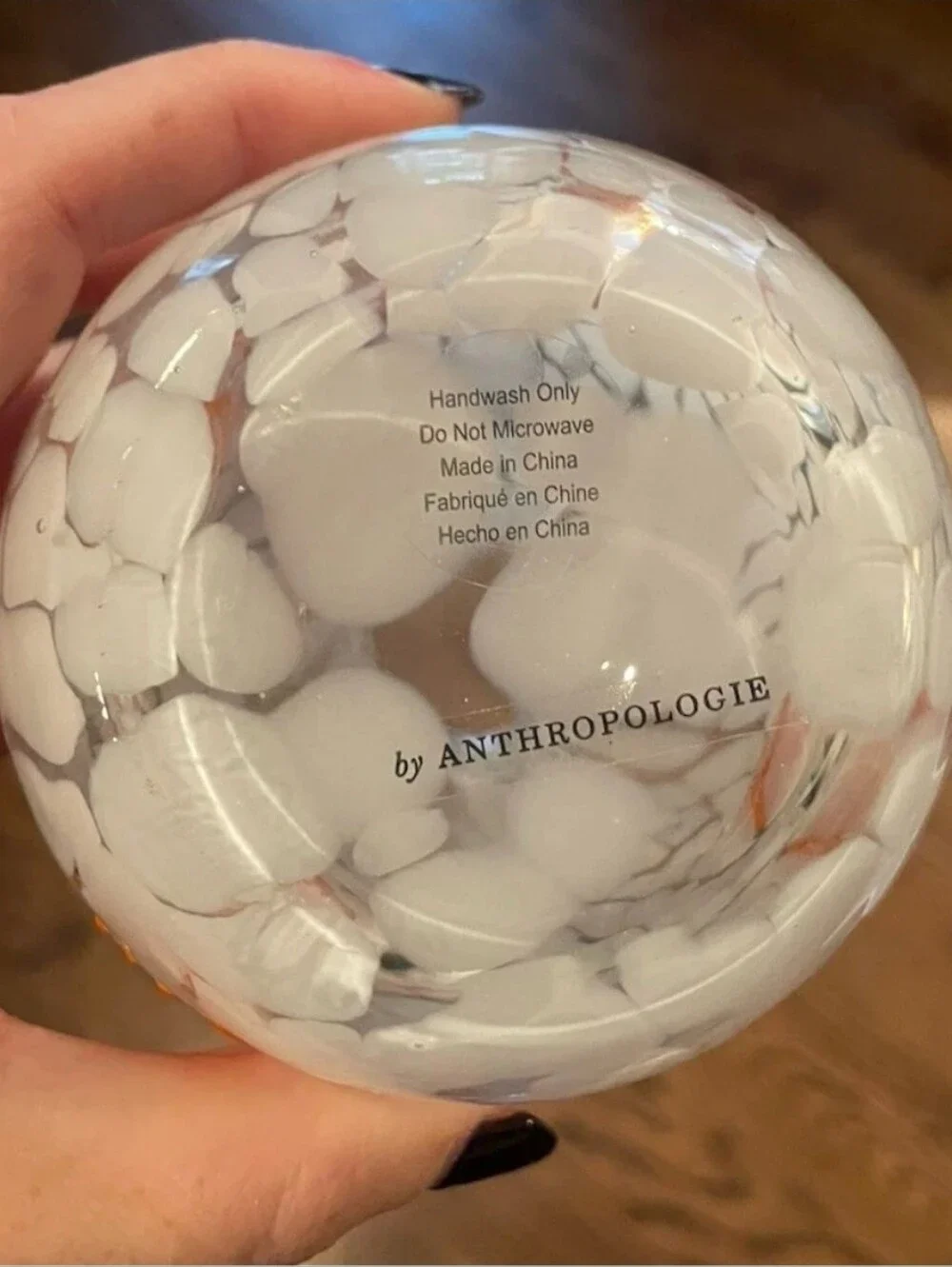 Anthropologie Mystic Confetti Pumpkin Icon Glass Bud Vase